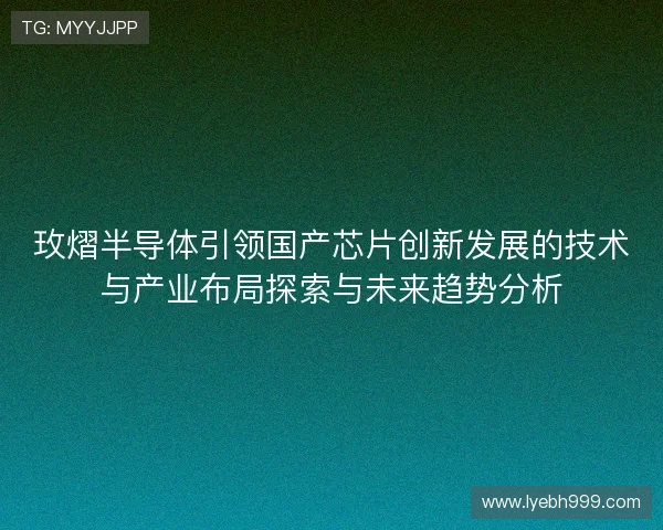 玫熠半导体引领国产芯片创新发展的技术与产业布局探索与未来趋势分析